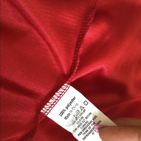 YOINS yours inspiration sleeveless top Size M red satin lining high neck - Picture 6 of 7